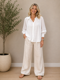 Elastita Italian Linen Shirt - White