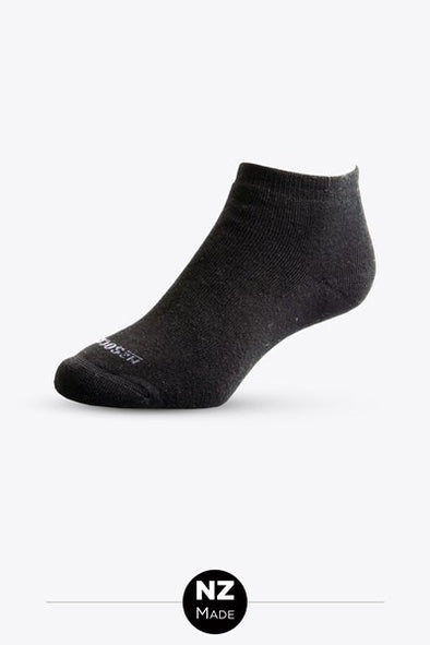 Unisex Low Cut Cotton Sock: 2 Pack - Black