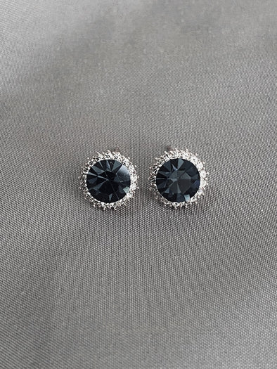 Encrusted Moon Studs