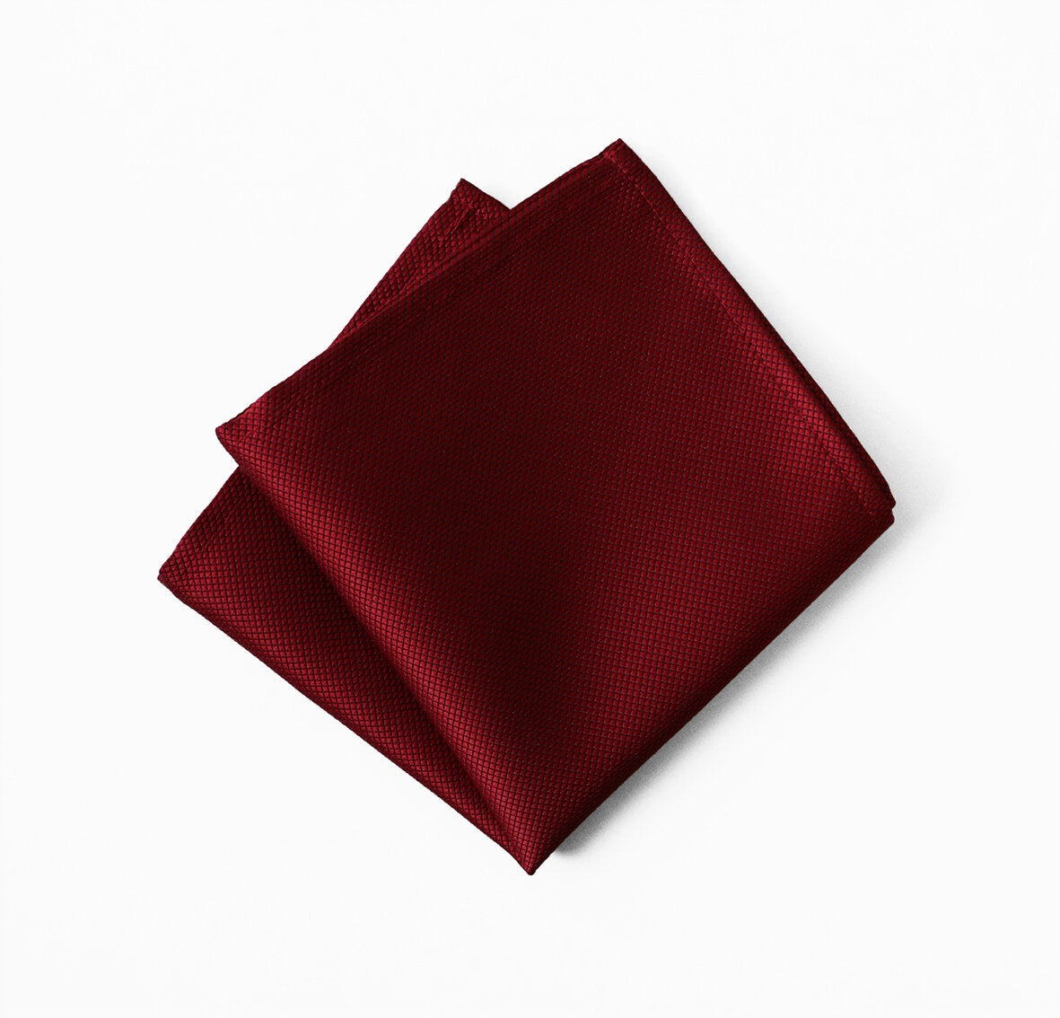 Fellini Classic Jacquard Pocket Square - Burgundy
