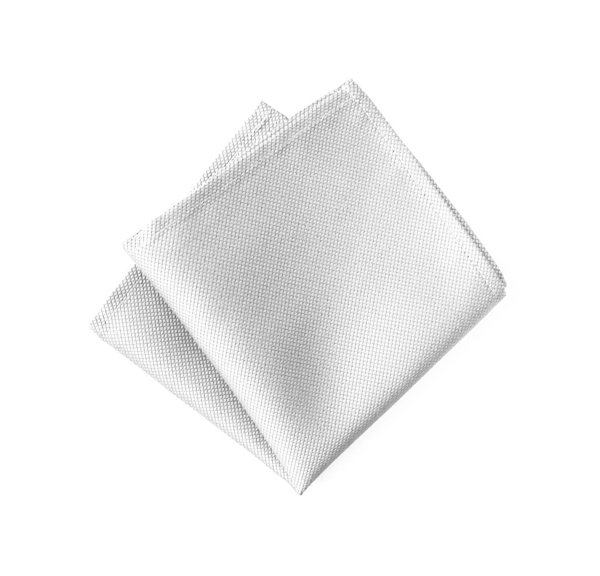 Fellini Classic Jacquard Pocket Square - Silver