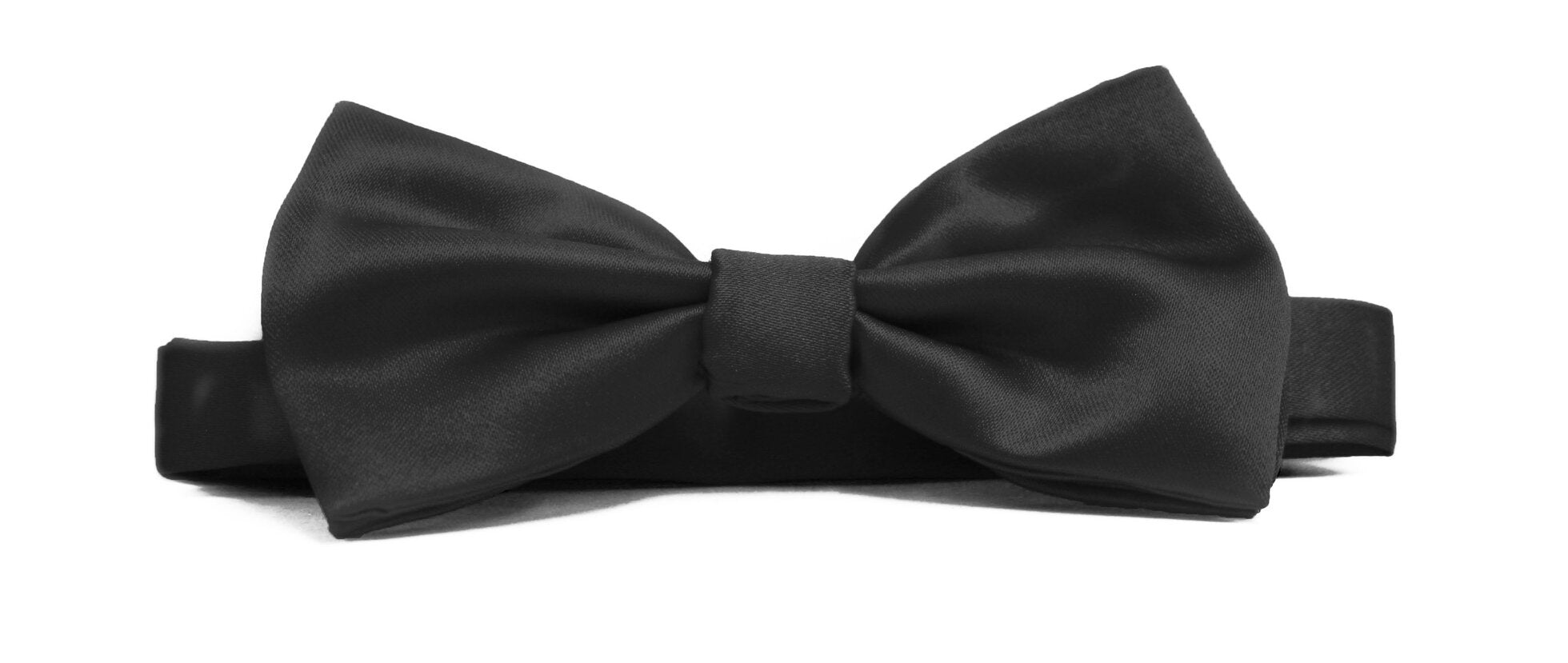 Fellini Satin Bow Tie - Black