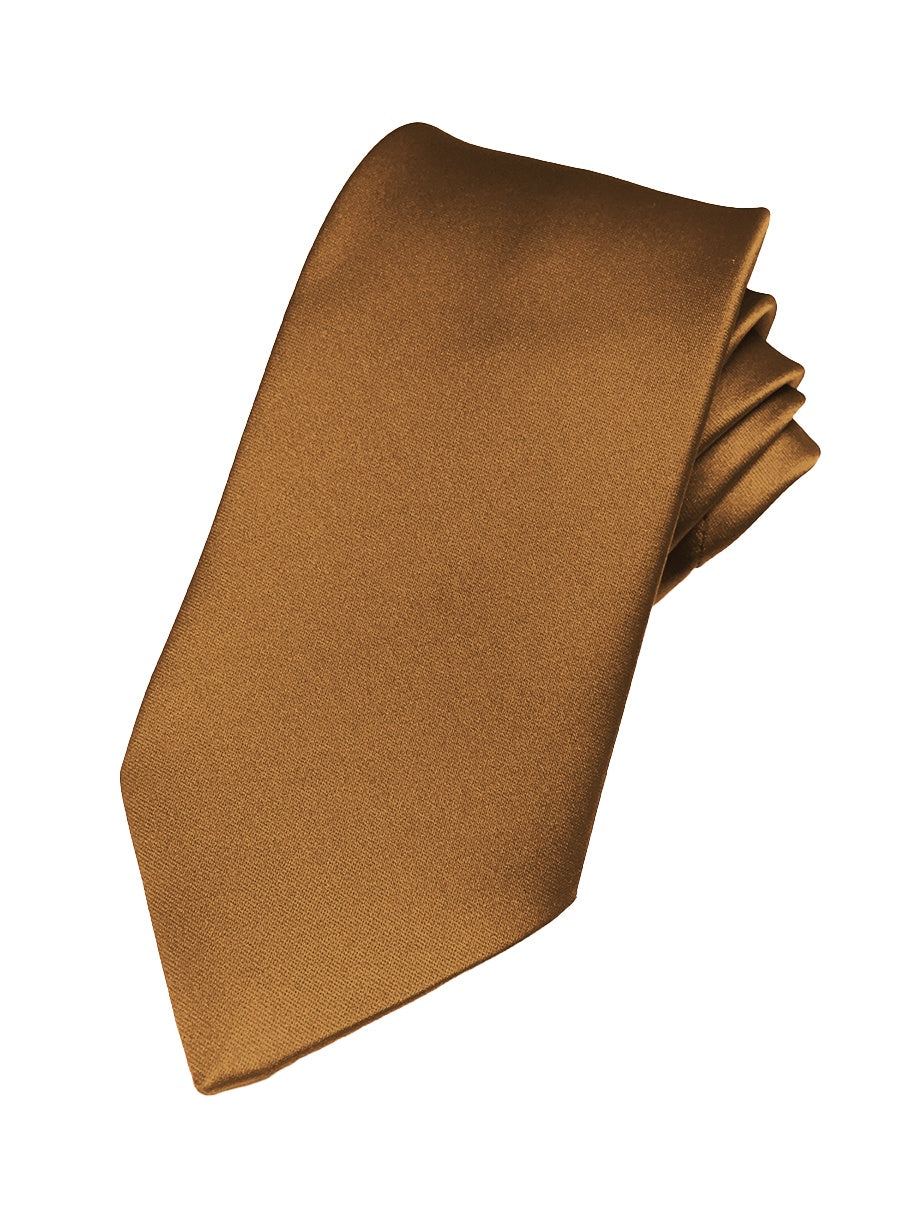 Fellini Satin Tie - Cognac