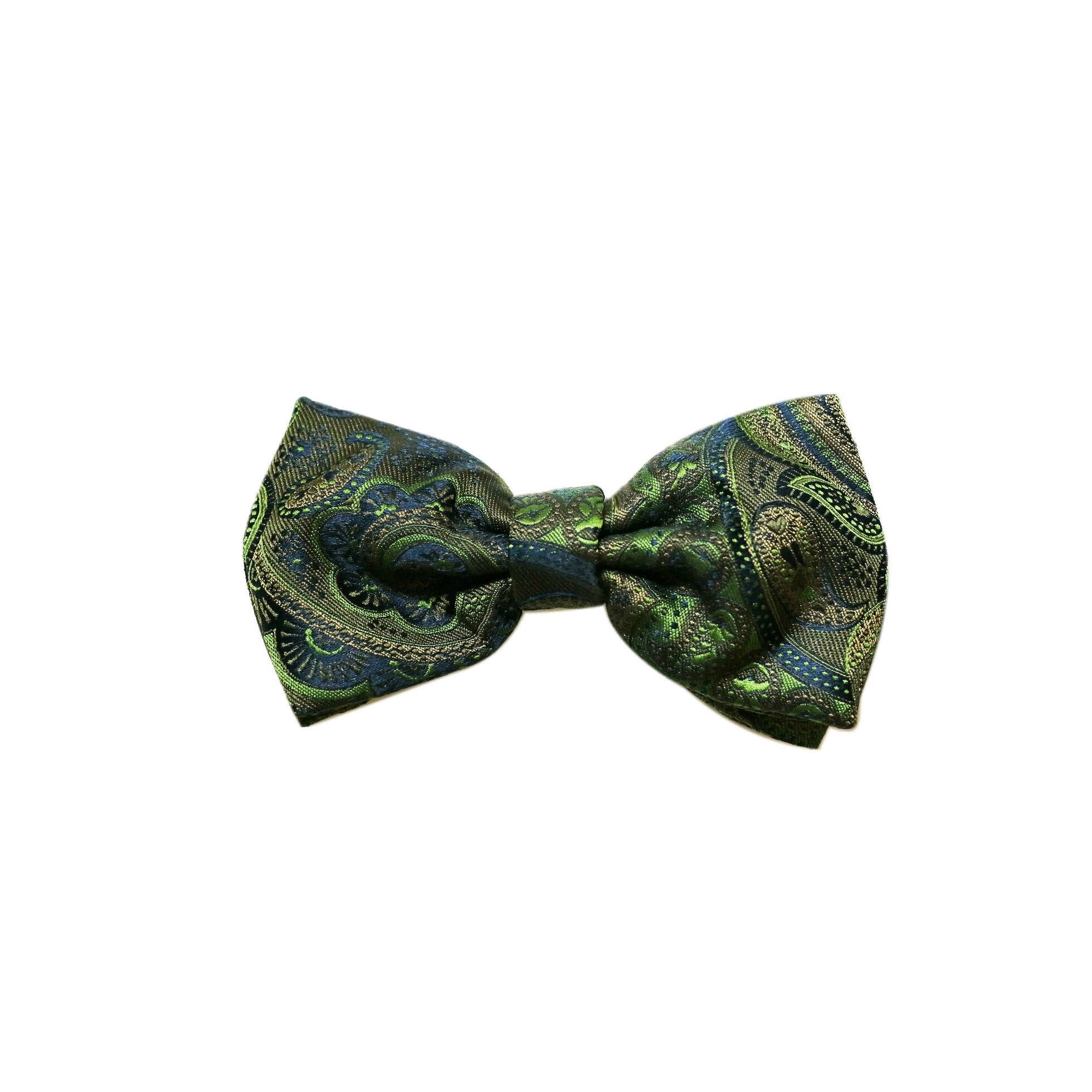 Fellini Paisley Bow Tie - Olive