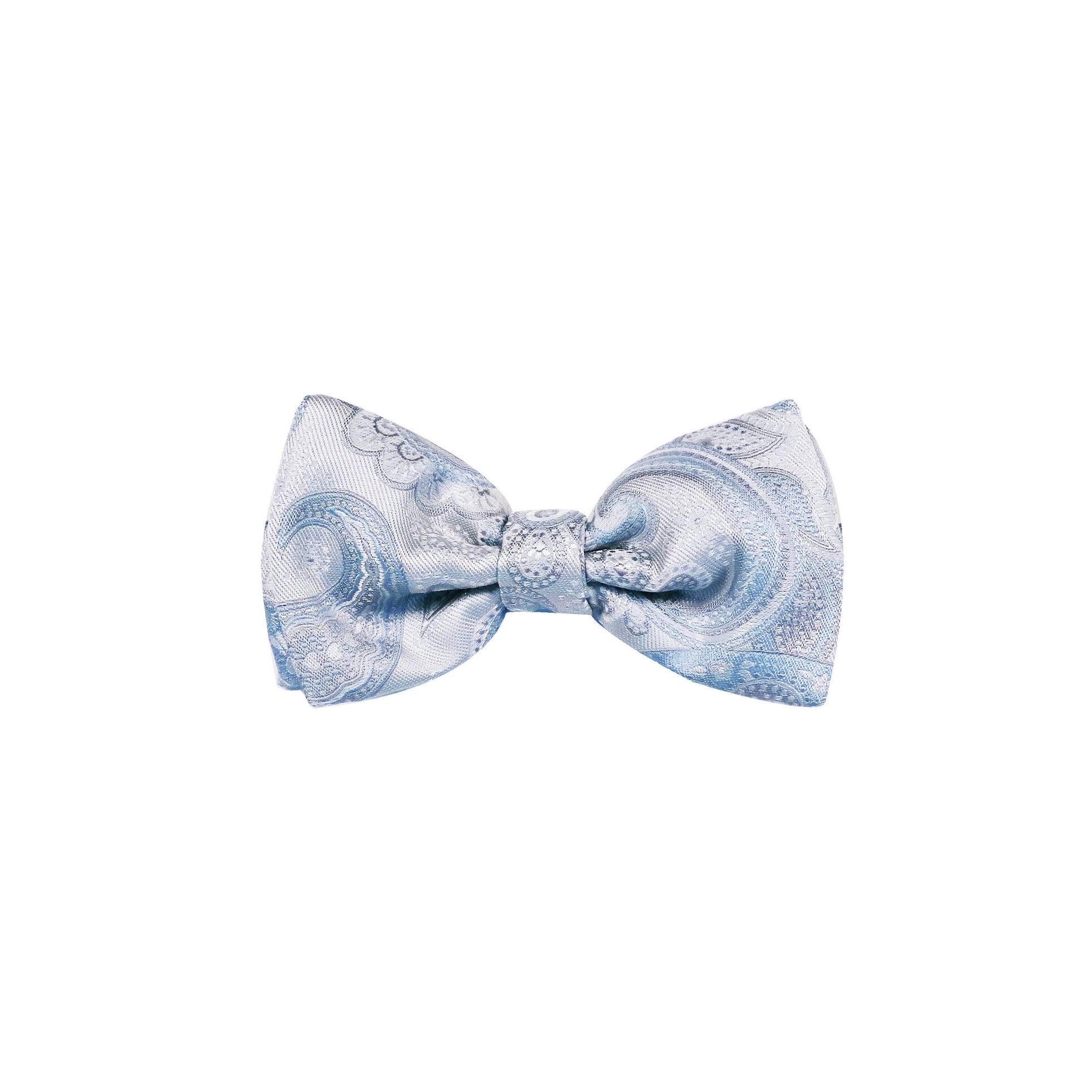 Fellini Paisley Bow Tie - Sky