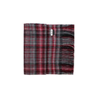 100% Lambs Wool Scarf - Classic Red Micro Tartan
