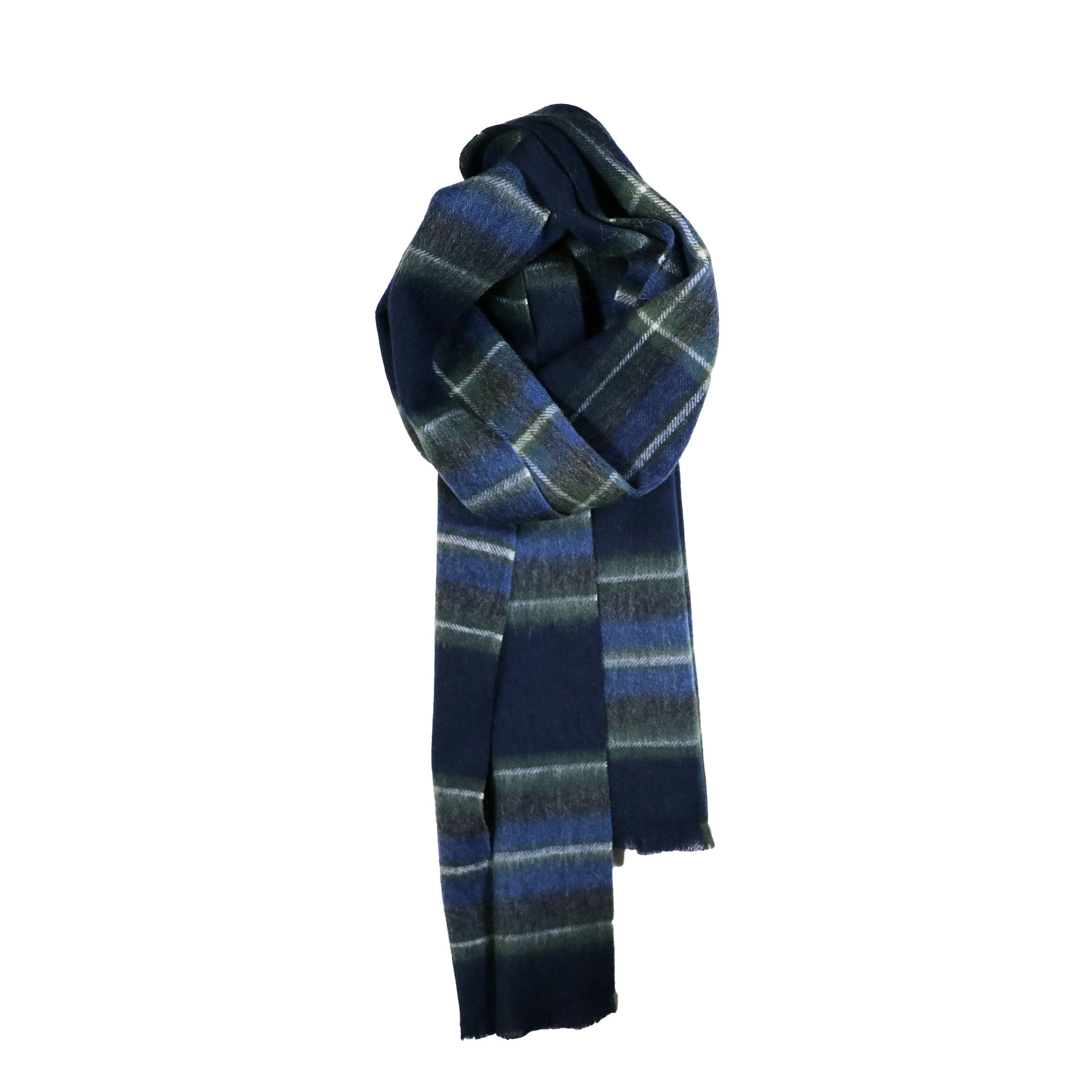 100% Lambs Wool Scarf - Deep Lake Tartan