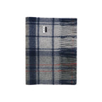 100% Lambs Wool Scarf - Blue Grey Tartan