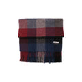 100% Lambs Wool Scarf - Red Blue Plaid