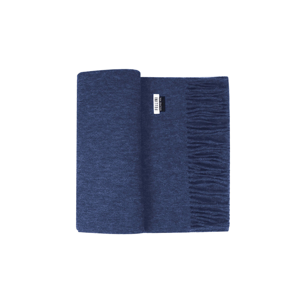 100% Lambs Wool Scarf - French Blue