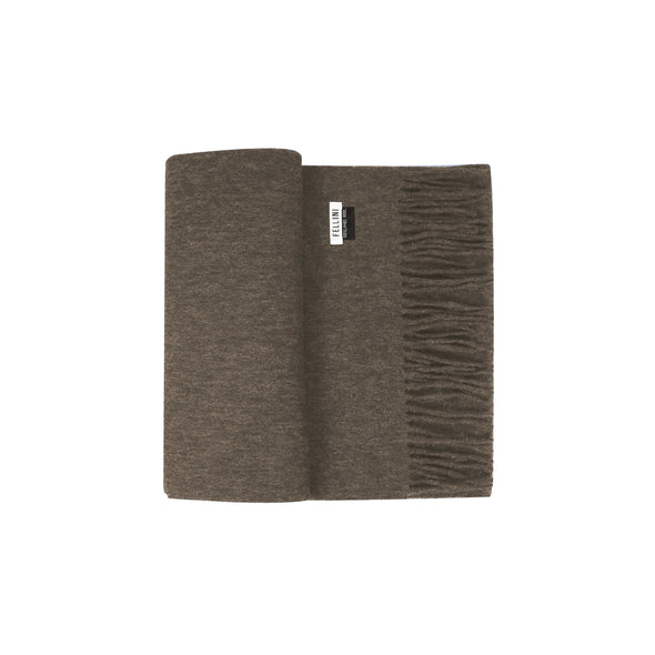 100% Lambs Wool Scarf - Light Chocolate