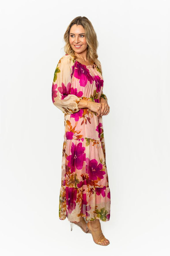 The Italian Closet: Giardino Romantic Silk Dress