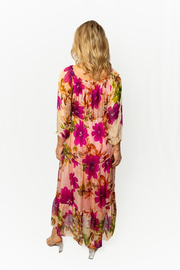 The Italian Closet: Giardino Romantic Silk Dress