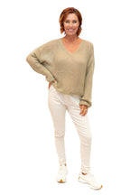 The Italian Closet: Glint - Kid Mohair Mix Knit with Sequin in Camel