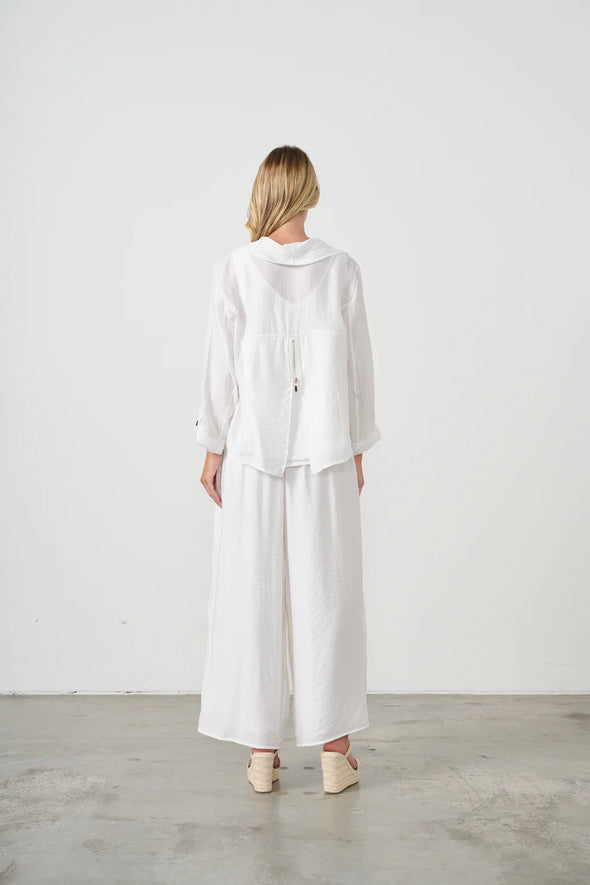 Lightweight Stretch Culottes - White