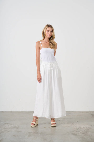 Lightweight Stretch Culottes - White