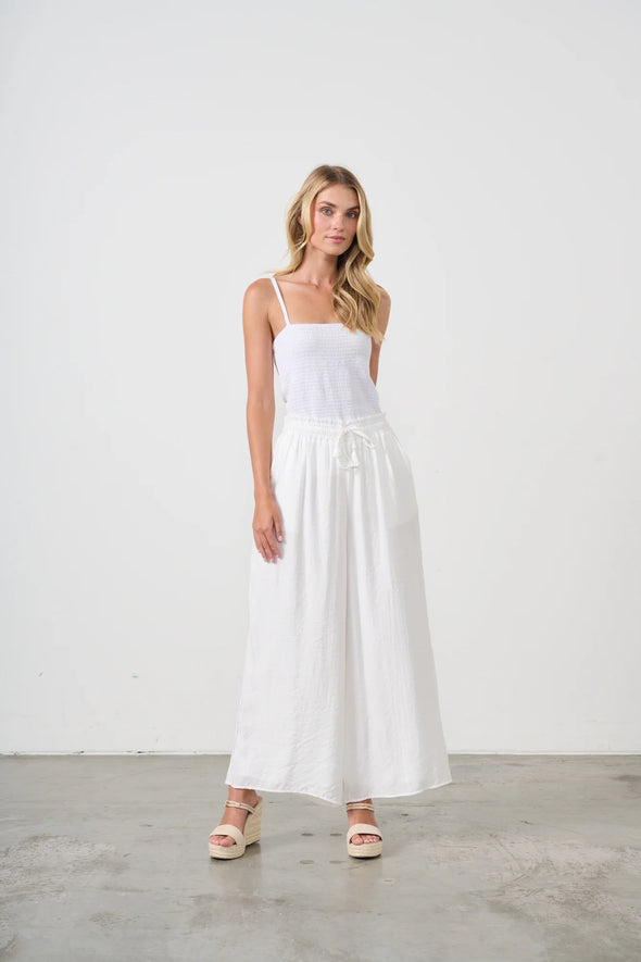 Lightweight Stretch Culottes - White