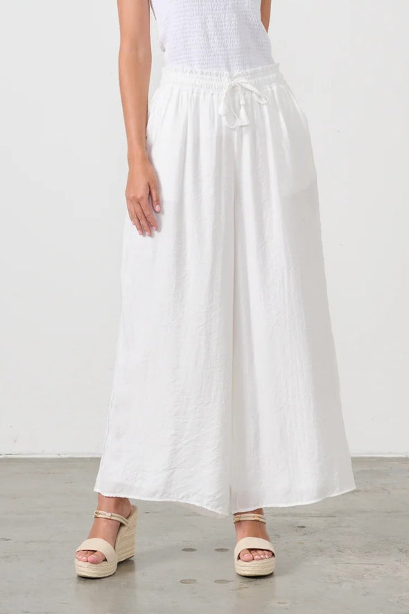Lightweight Stretch Culottes - White
