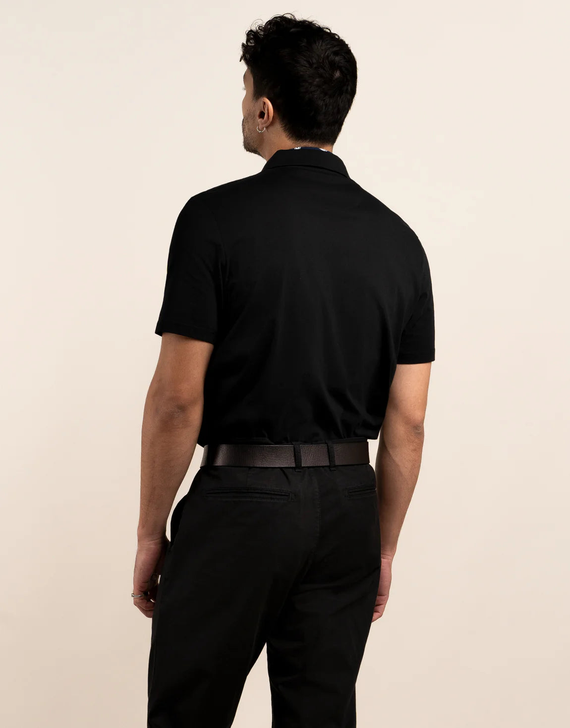 Portofino Cotton Polo - Black
