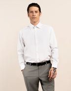 London Long Sleeve Shirt: Fine Twill - White