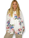 Helga May Patchwork Hoodie: Ombre Peony - White