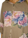 Helga May Patchwork Hoodie: Ombre Peony - Mocha