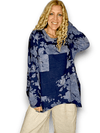 Helga May Cotton Patchwork Sweater: Scarlett Rose - Navy