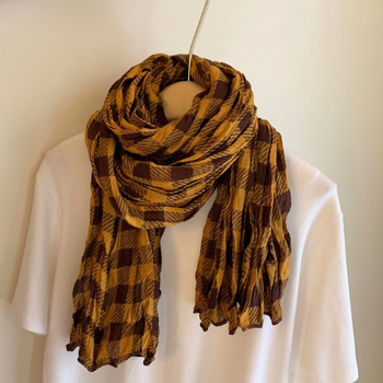 Cotton Plaid Scarf