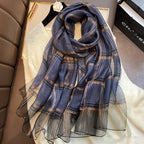 Silk Plaid Scarf