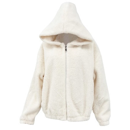 Vegan Fur Everyday Hoodie in Snow
