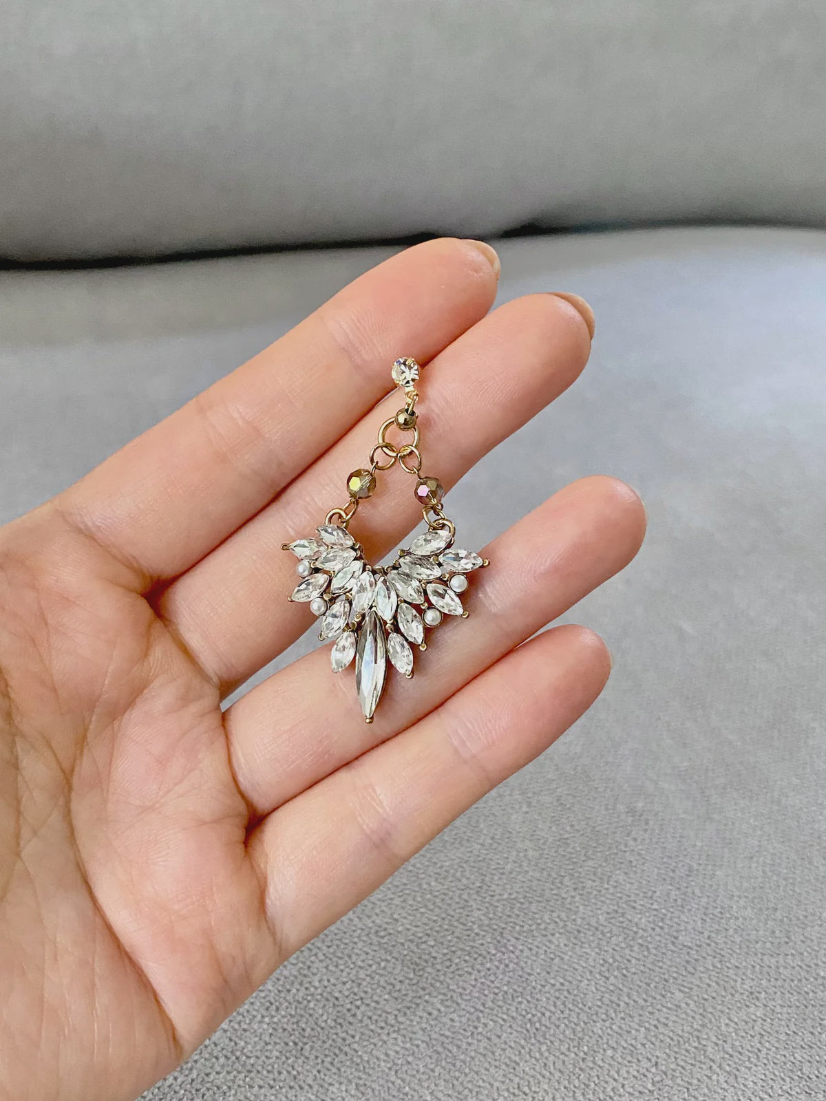 Crystal Fan Earrings