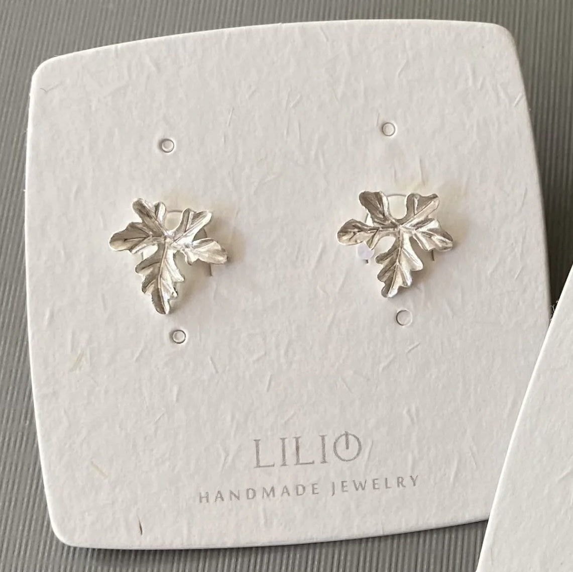 Sterling Silver Maple Leaf Studs