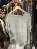 Nina Cropped Silk & Sequin Top