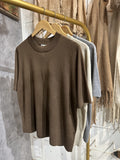 Raglan Sleeve Cozy Knit Tee