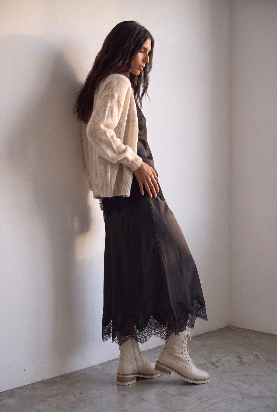 Made in Italy Sheer Alpaca Cardigan