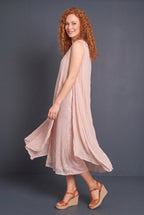 Omare Silk Peek-Through Sequin Dress