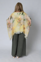 Olivine Silk Top in Lucca Lemon