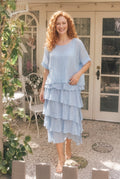 La Strada: Cotton Rilassata Dress - Sky