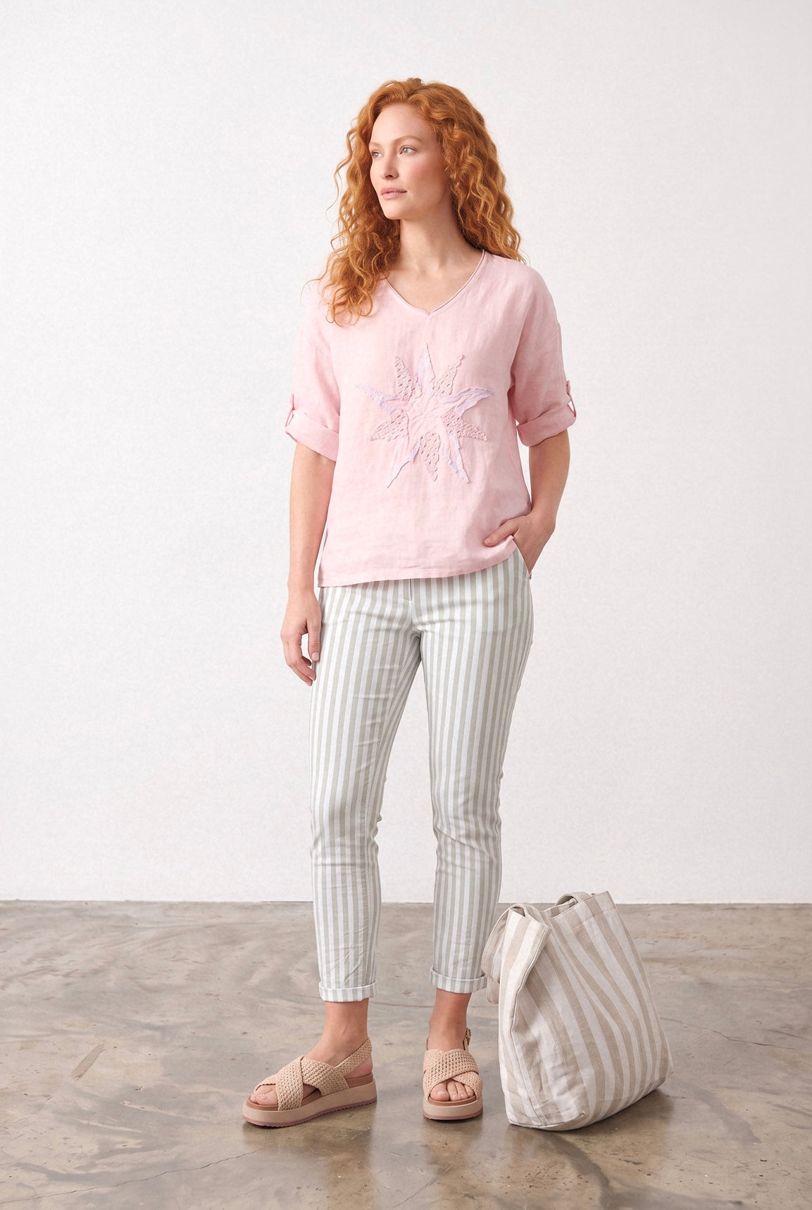 La Strada: Italian Linen Stella Top