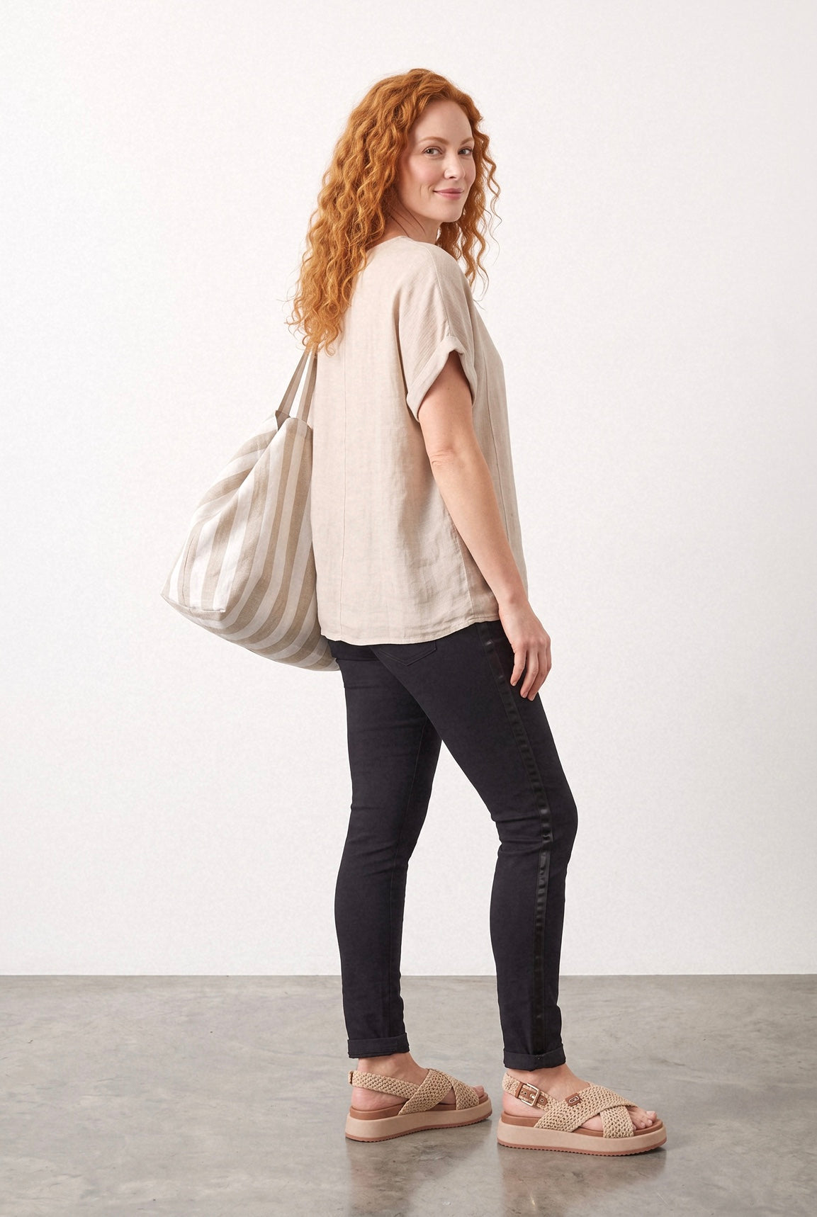 LaStrada: Italian Everyday Satin-Trim Pants