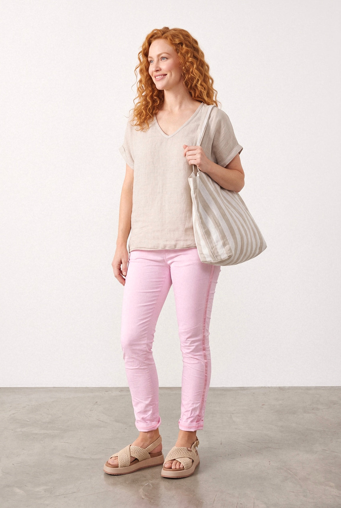 LaStrada: Italian Everyday Satin-Trim Pants