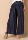 New Gia Silk Pants - Navy