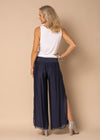 New Gia Silk Pants - Navy