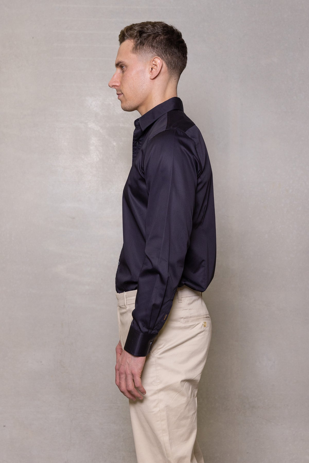 Cutler & Co Blaine Long Sleeved Shirt: Plain - Black