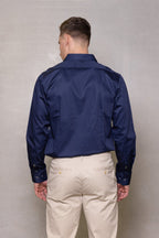Cutler & Co Blaine Long Sleeved Shirt: Plain - Thunderstorm