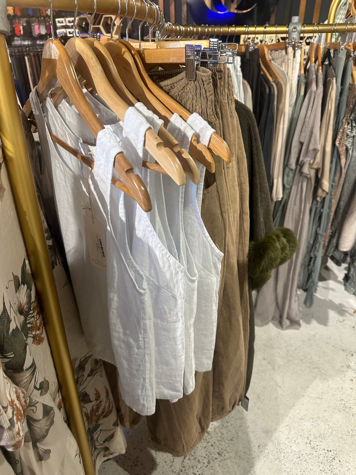 Quadrato Linen Tank Top