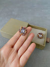 Crystal Peach Studs