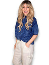 Helga May: Dolly Lace Shirt - Navy