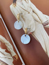 Abstract Mother of Pearl Earrings