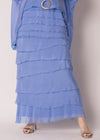 Fifi Silk Skirt in Positano Blue